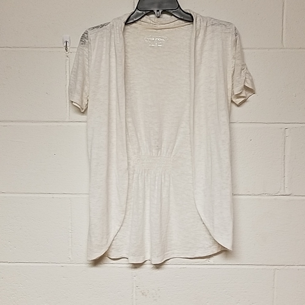 White cardigan